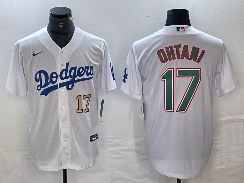 Men Los Angeles Dodgers #17 Ohtani White Nike Game MLB Jersey style 17
